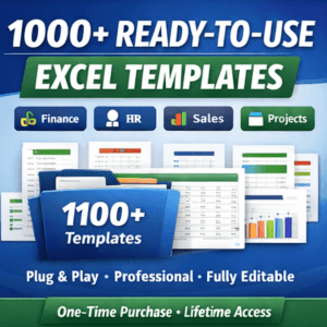 Advance Excel templates - 1000+ Ready to use